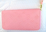 Bubble Gum Pink Embossed Louis Vuitton Clutch