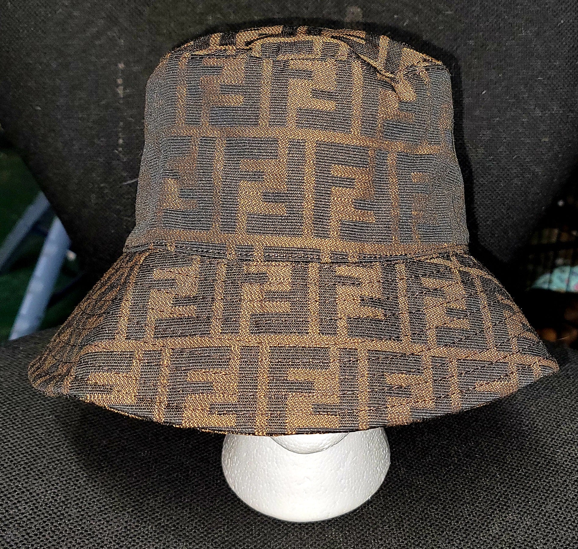 Brown "Double F" Fendi Bucket / Fisherman Hat