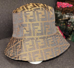 Brown "Double F" Fendi Bucket / Fisherman Hat