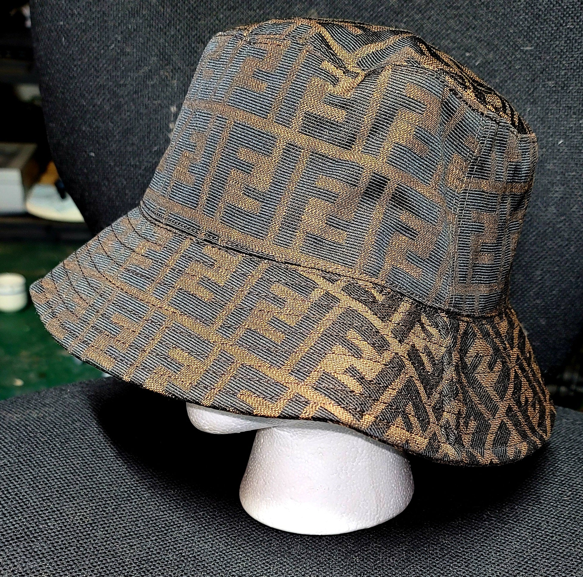 Brown "Double F" Fendi Bucket / Fisherman Hat