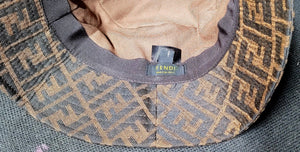 Brown "Double F" Fendi Bucket / Fisherman Hat