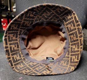 Brown "Double F" Fendi Bucket / Fisherman Hat