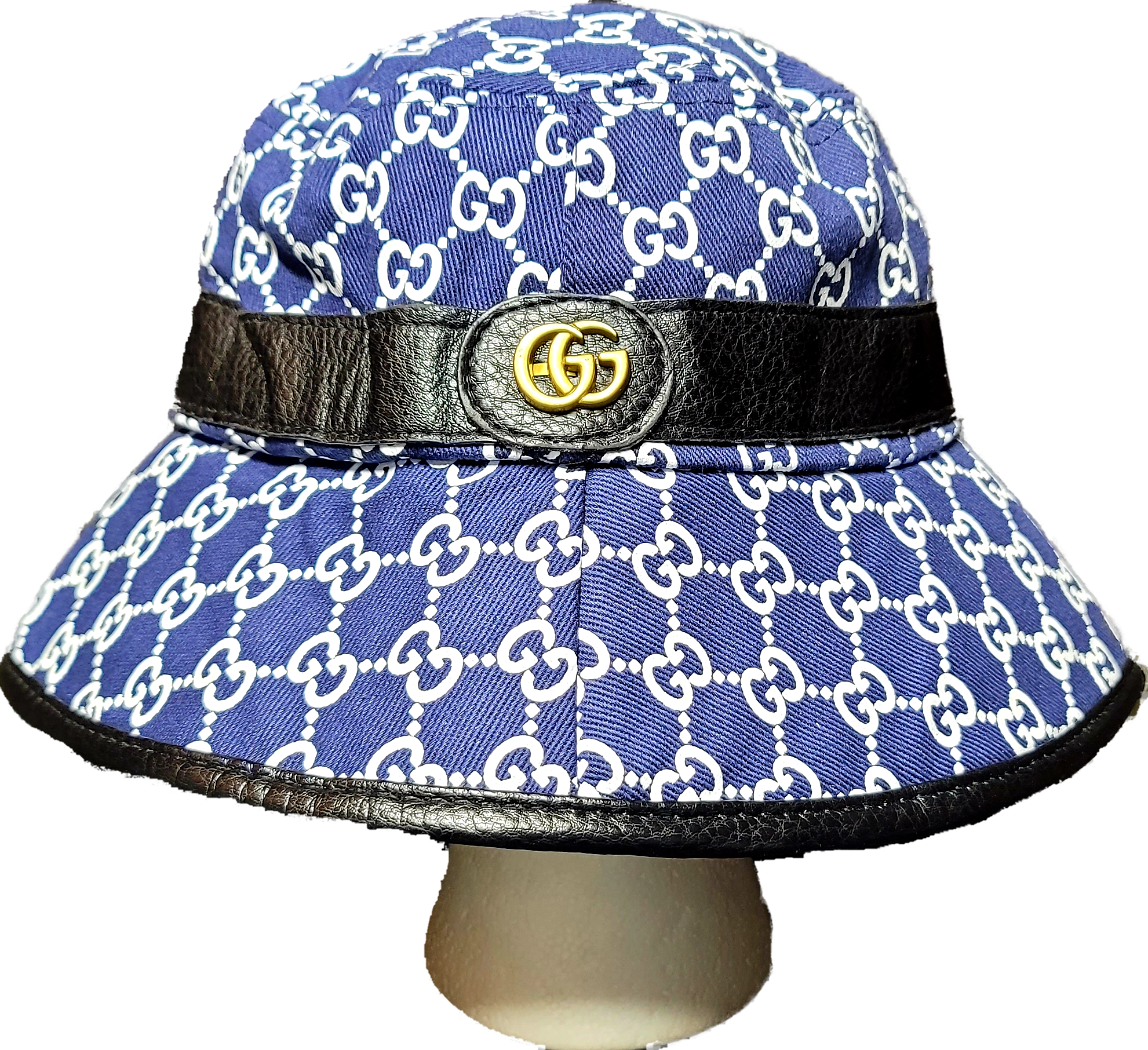 Blue With Black Trim "Gucci Everywhere" Bucket Hat