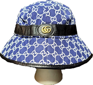 Blue With Black Trim "Gucci Everywhere" Bucket Hat