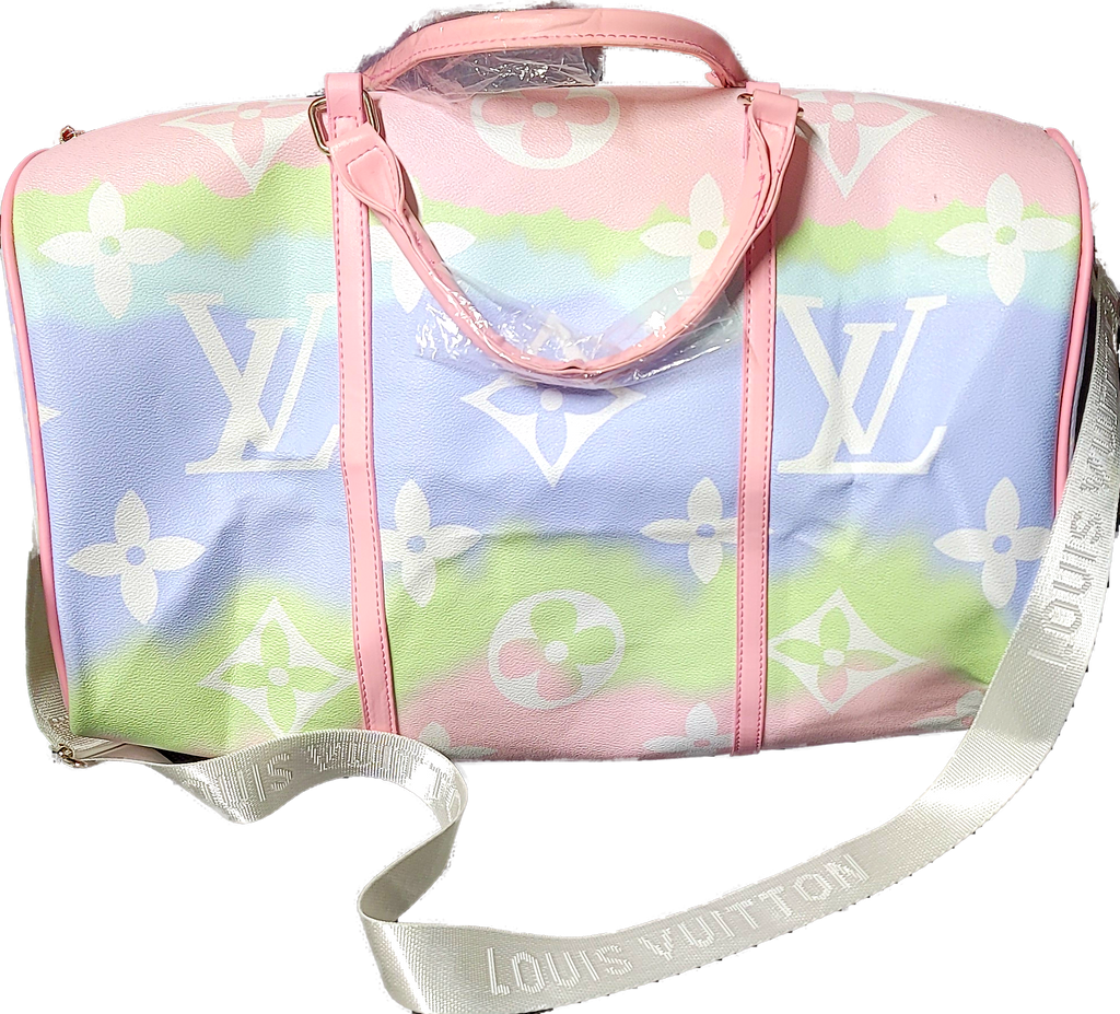 Pink Tie Dye LV Duffle Bag