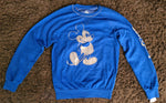 Blue Disney Metallic Mickey Crewneck Sweater SIZE SMALL