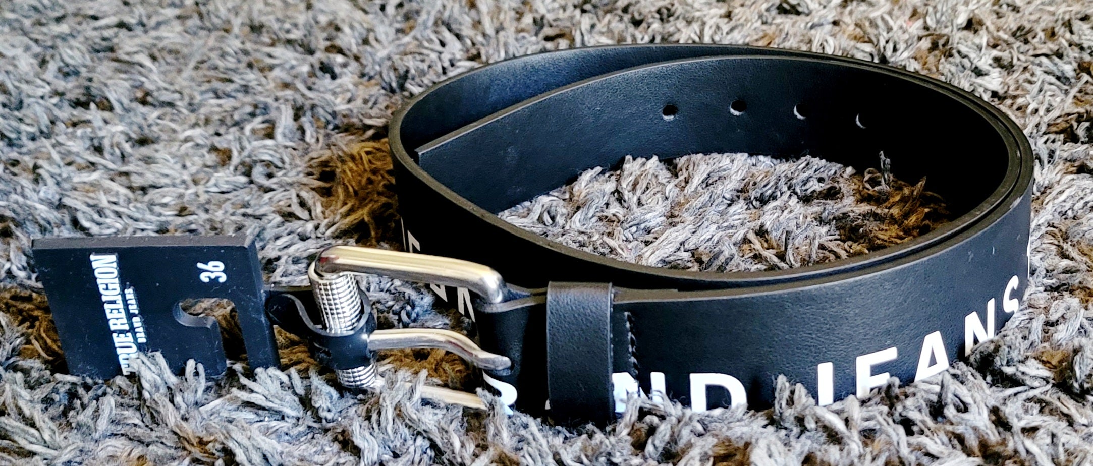 Black True Religion "HALF OFF" BELT SIZE 36