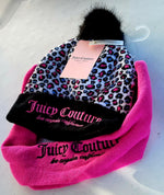 Juicy Couture Leopard Print Beanies W/ Scarf