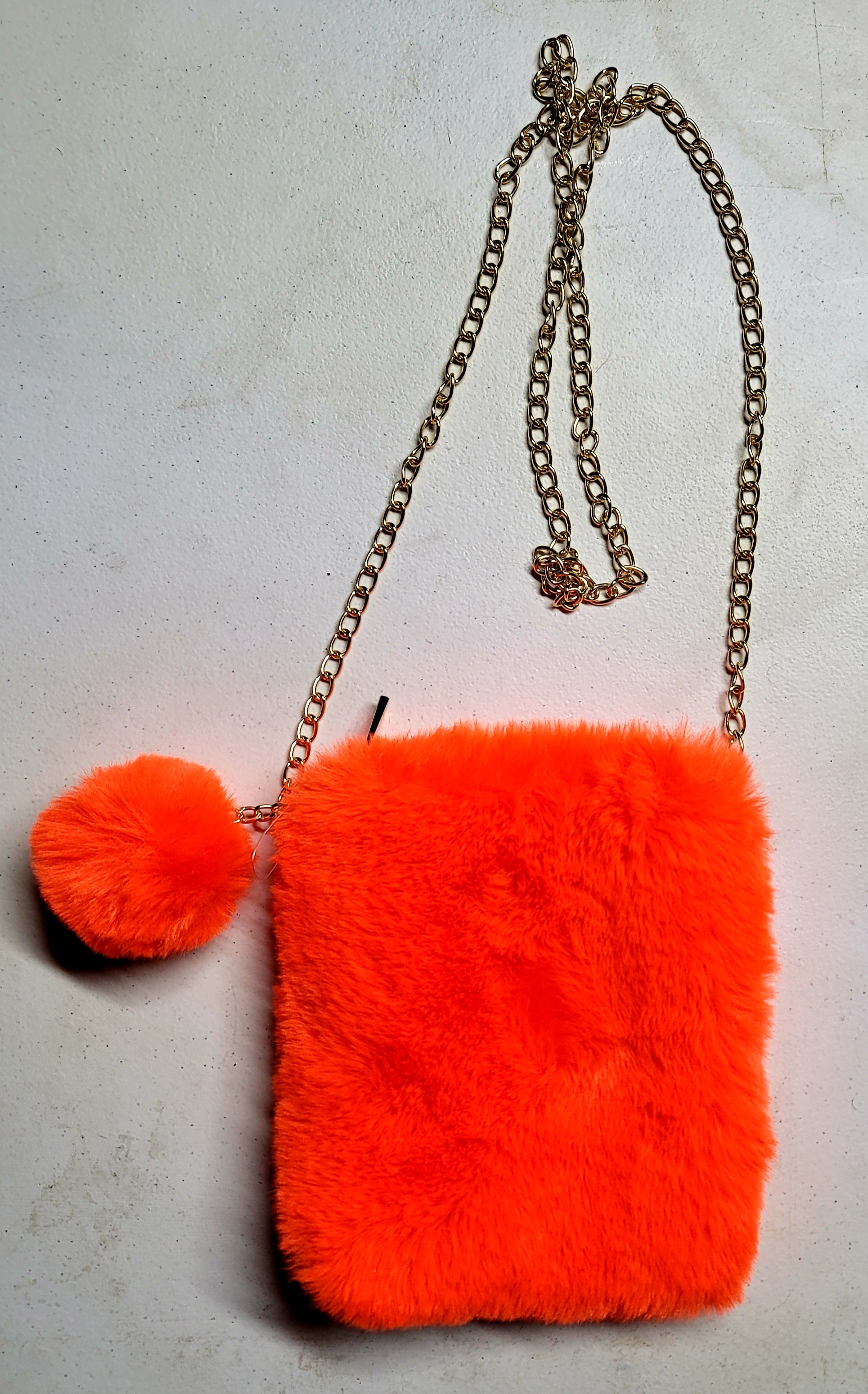 Fancy Pants Plush Shoulder Bags W/ Matching Pom