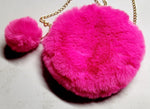 Fancy Pants Plush Shoulder Bags W/ Matching Pom