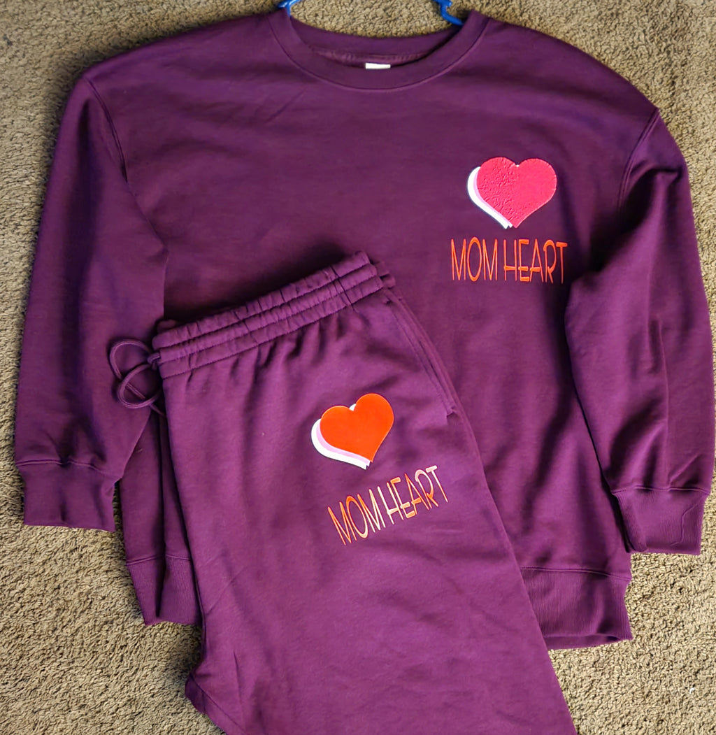 "Mom Heart" Sweatsuit By SILLY SAVAGE