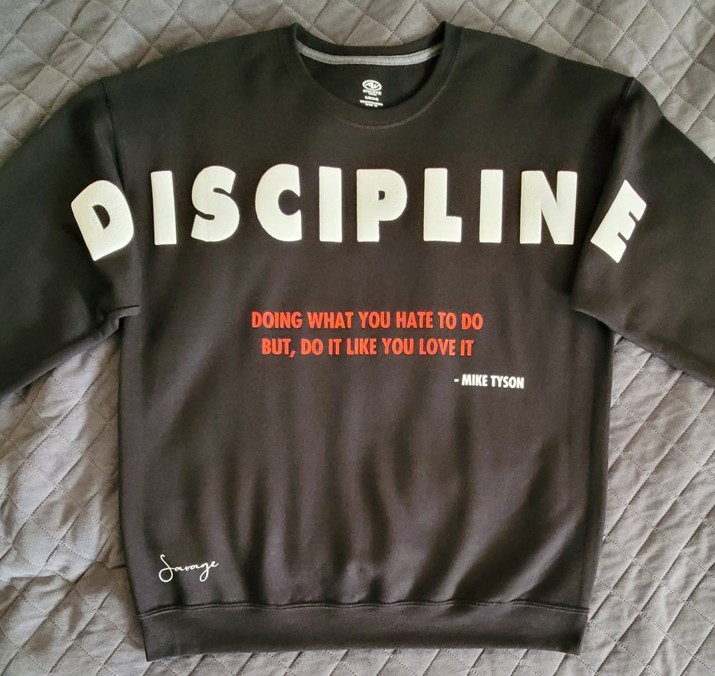 SILLY SAVAGE "DISCIPLINE" Crewneck Inspired By MIKE TYSON