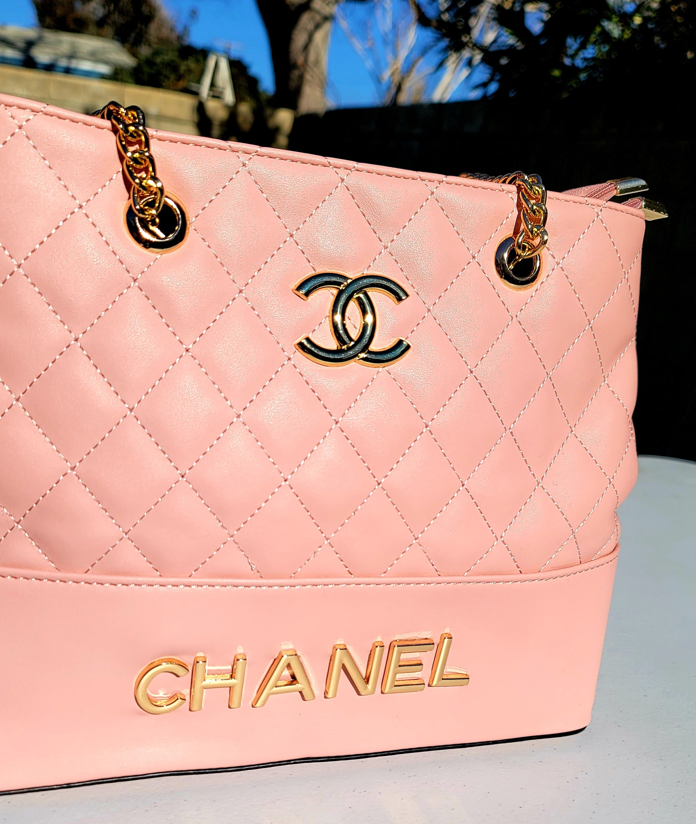 Posh Pink Chanel "City Girl" Large Shoulder Bag