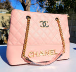 Posh Pink Chanel "City Girl" Large Shoulder Bag