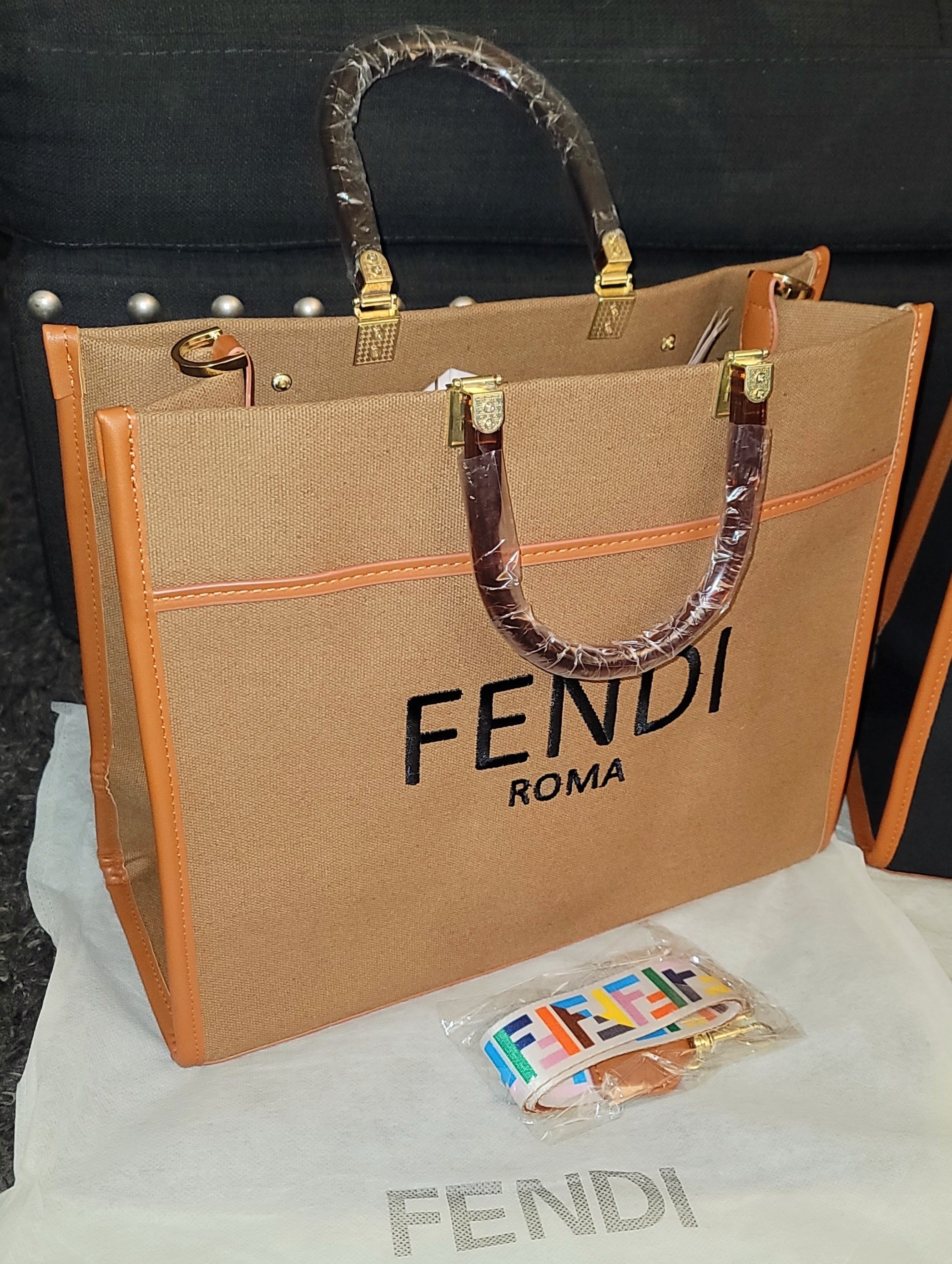 Large Fendi "Classy But Sassy" Bag With Shoulder Strap