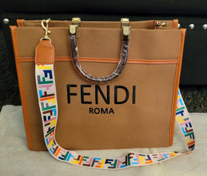 Large Fendi "Classy But Sassy" Bag With Shoulder Strap