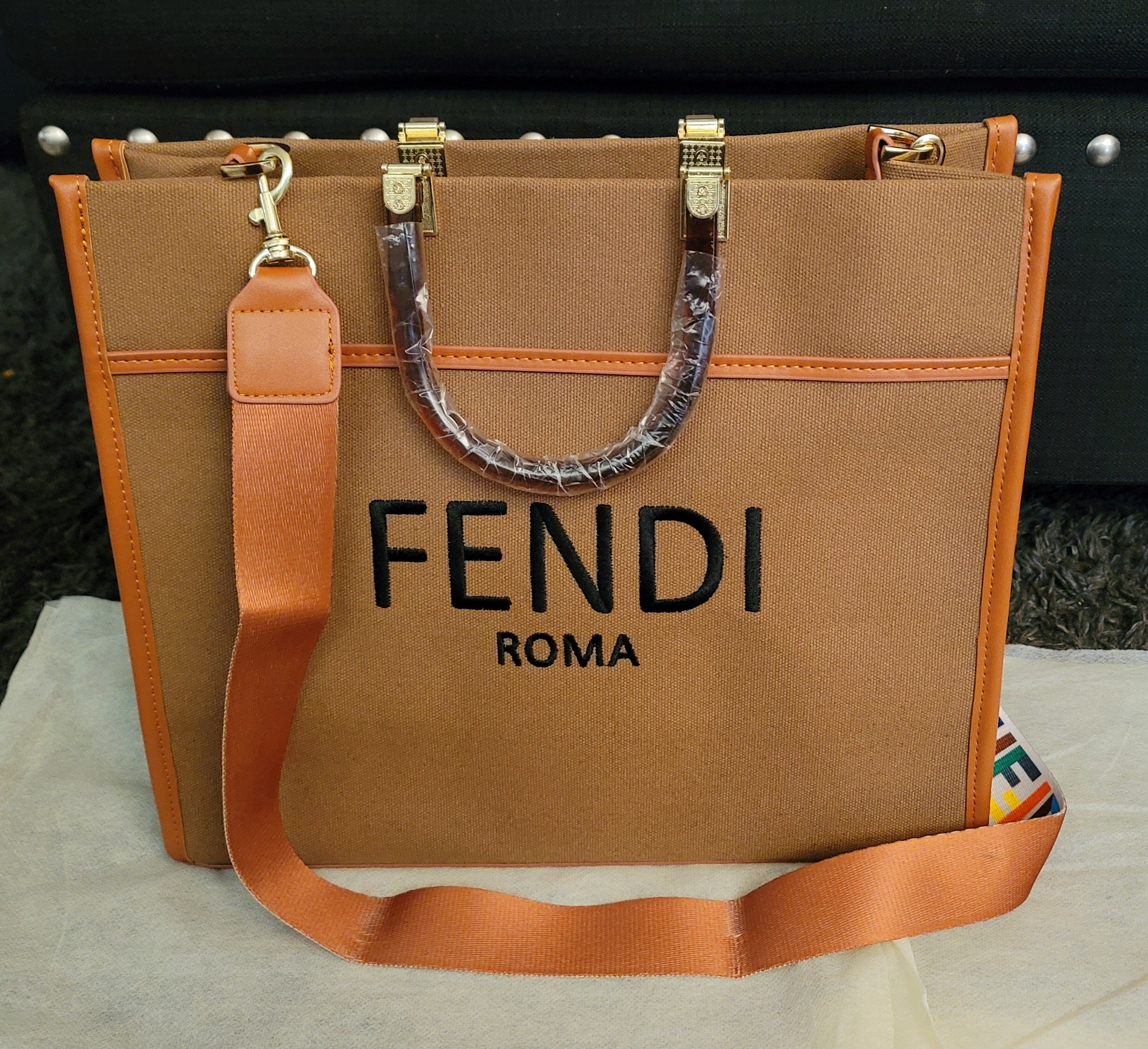 Large Fendi "Classy But Sassy" Bag With Shoulder Strap