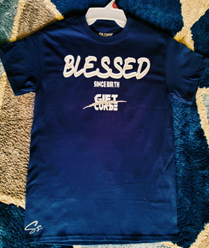 SHORT SLEEVE "BLESSED SINCE BIRTH" T SHIRT