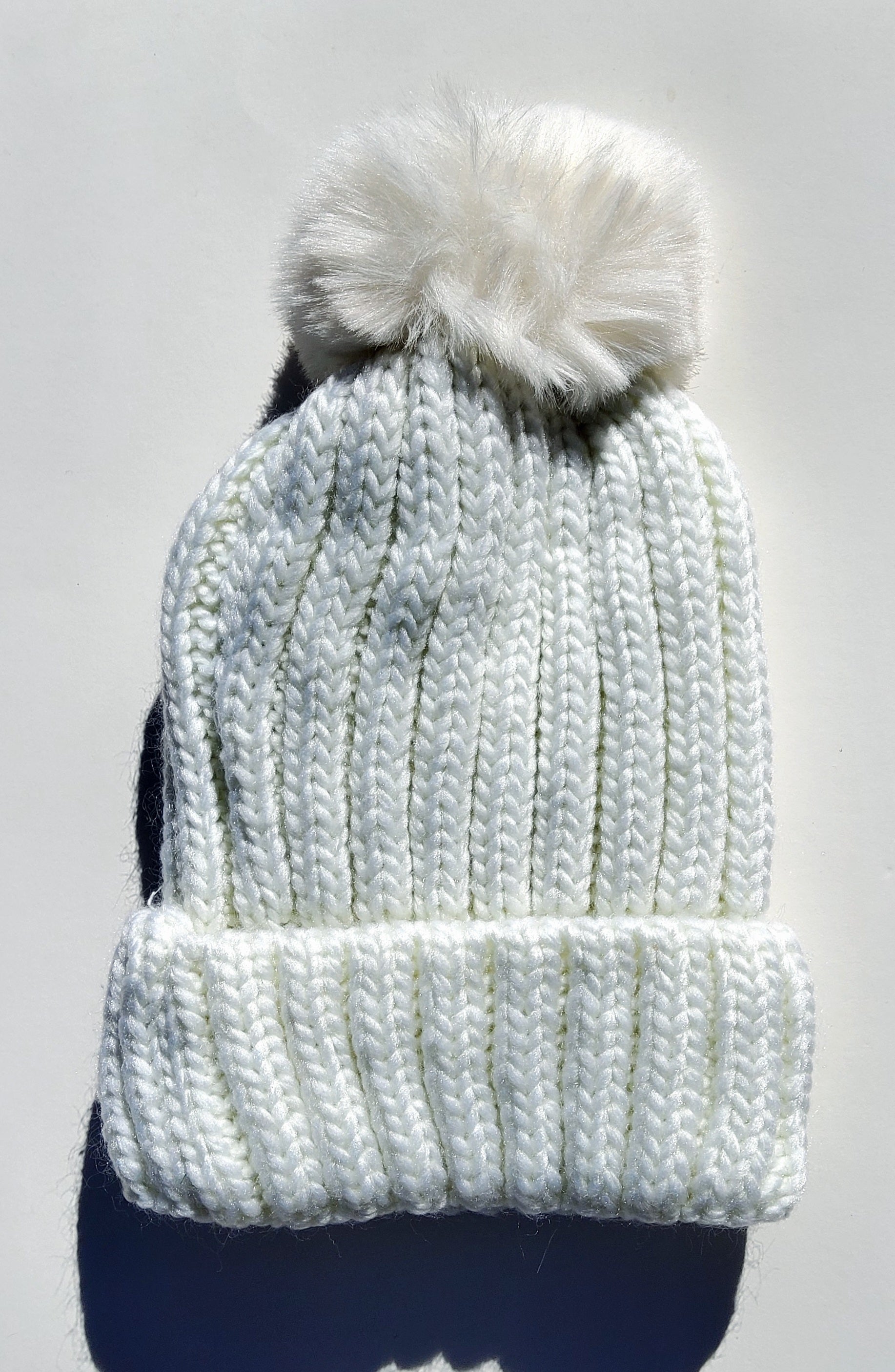 Woven Beanie W/ Pom