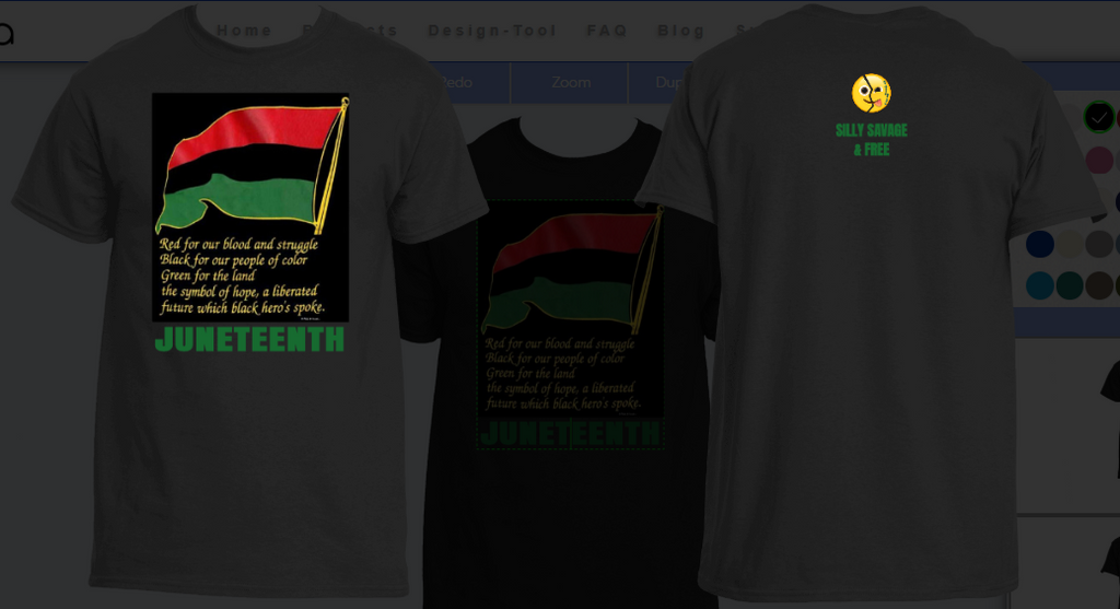 JUNETEENTH African American Flag T Shirts