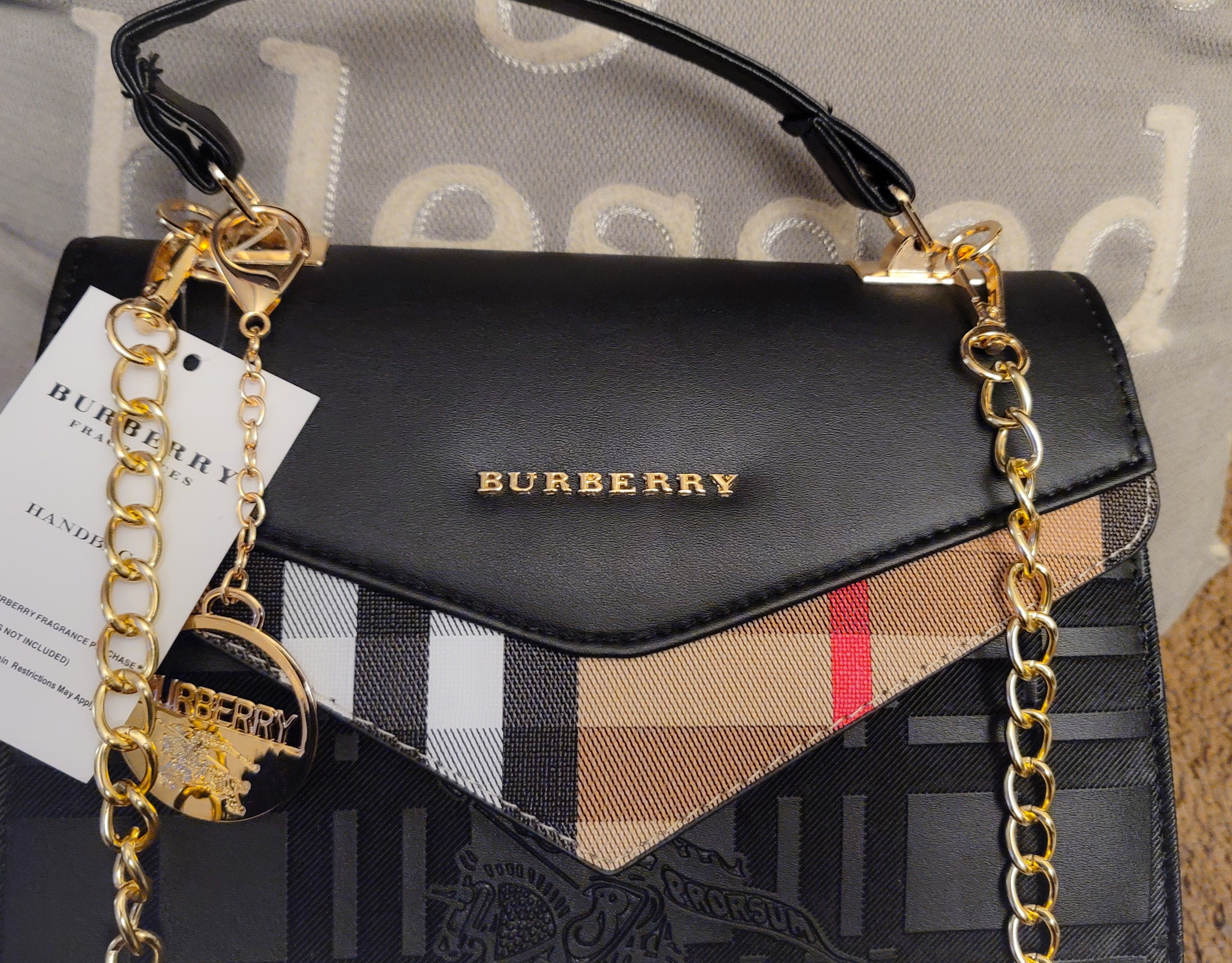 Leather Burberry "Ladies First" Purse And Wallet Set