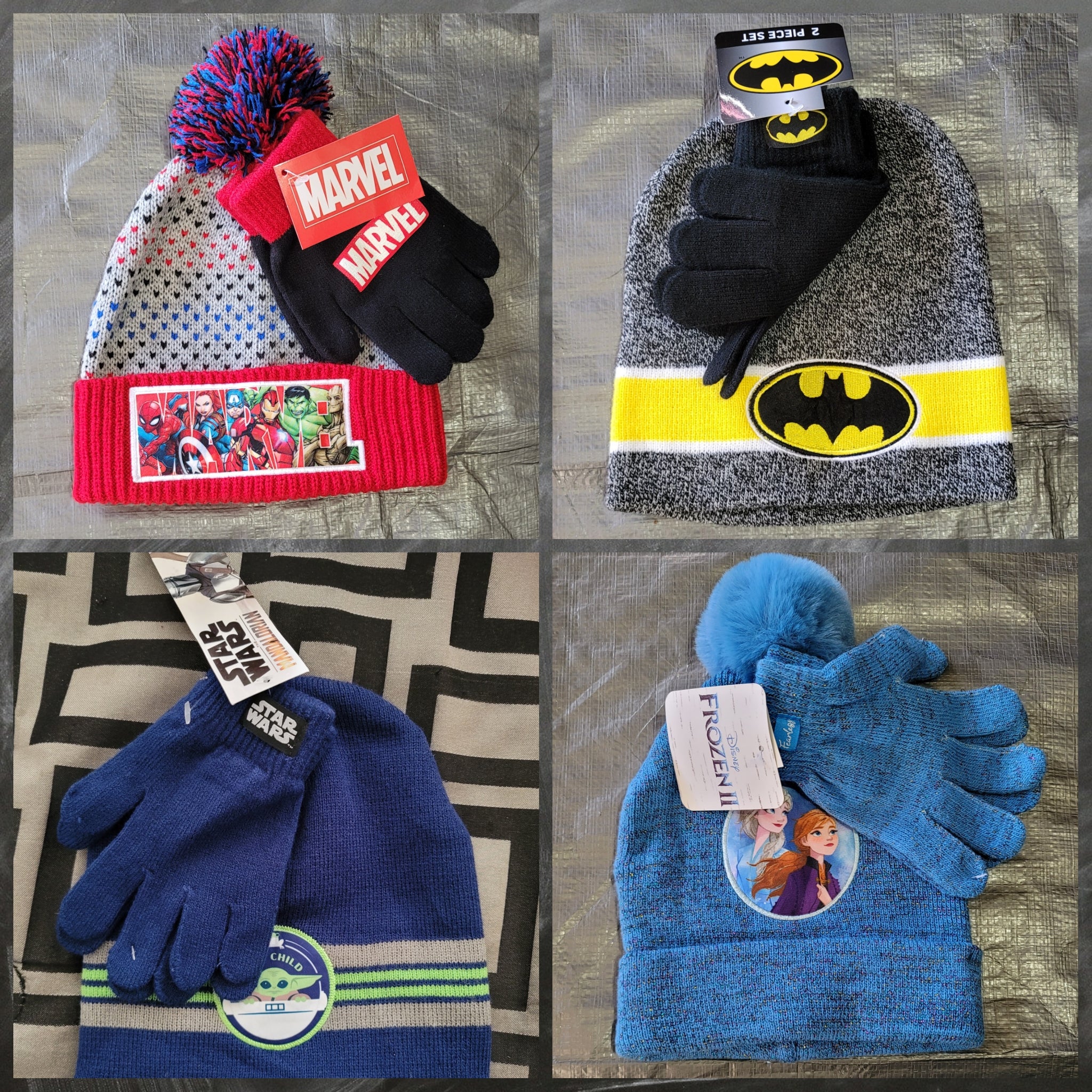 Various TV Cartoon Beanies With Gloves