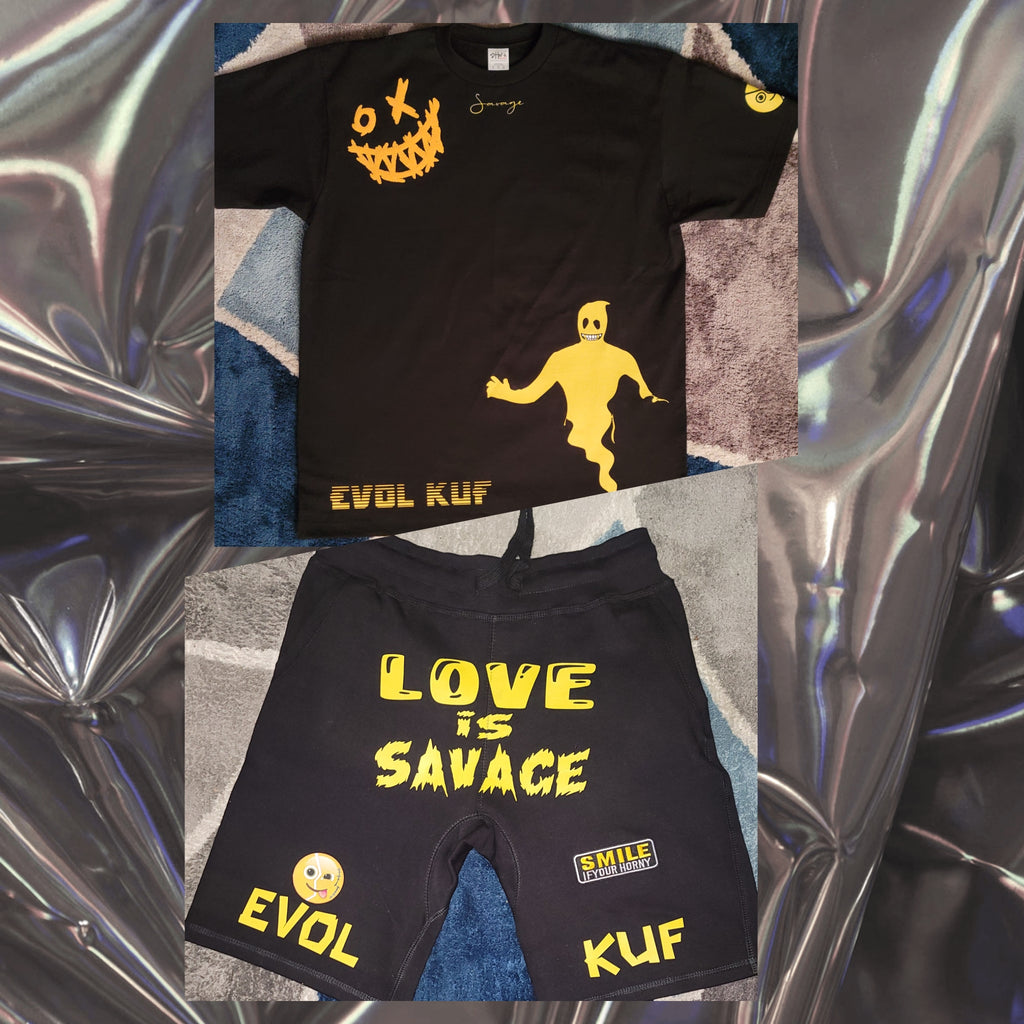 "LOVE IS SAVAGE" Top And Shorts Set