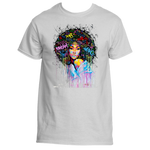 Black Woman Afro Spray Paint T Shirts