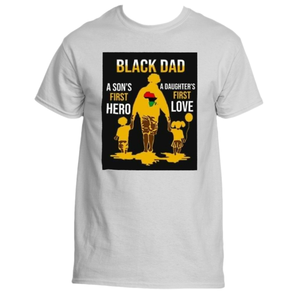 FATHERS DAY BLACK DAD Son And Daughter T Shirts