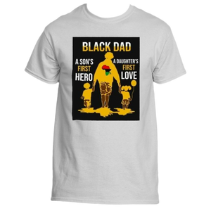 FATHERS DAY BLACK DAD Son And Daughter T Shirts