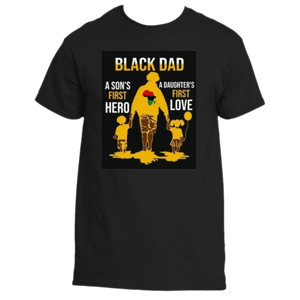 FATHERS DAY BLACK DAD Son And Daughter T Shirts